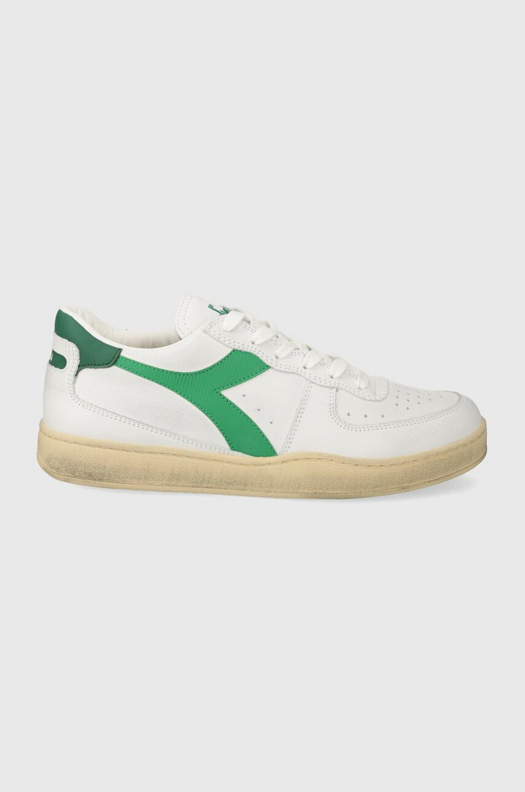 Diadora sneakersy skórzane MI Basket Low Used kolor biały 201.179043.C6834