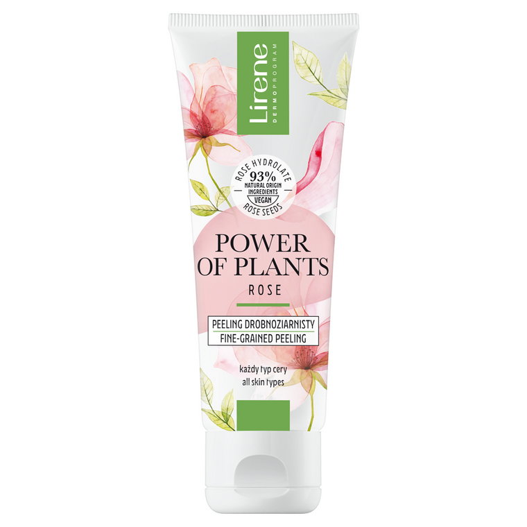 Lirene Power Of Plants Peeling Drobnoziarnisty Róża Peeling Do Twarzy 75ml