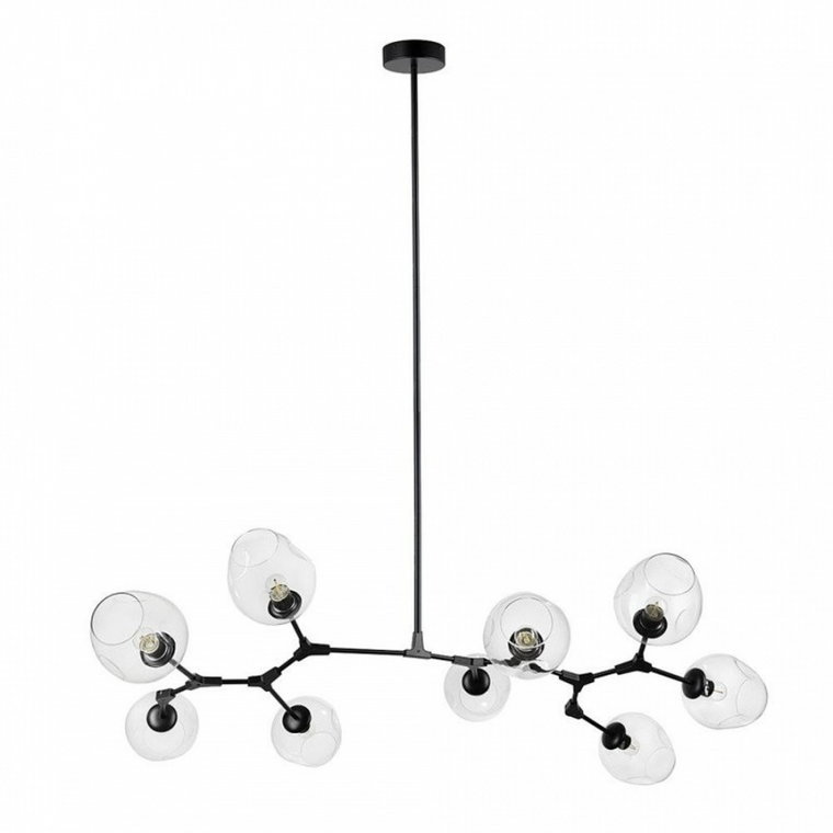 Lampa wisząca modern orchid-9 transparentno czarna 150 cm kod: ST-1232-9 TRANSPARENT