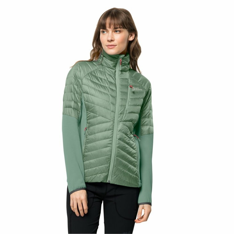 Damska kurtka puchowa Jack Wolfskin NEBELHORN DOWN HYBRID W granite green - XS