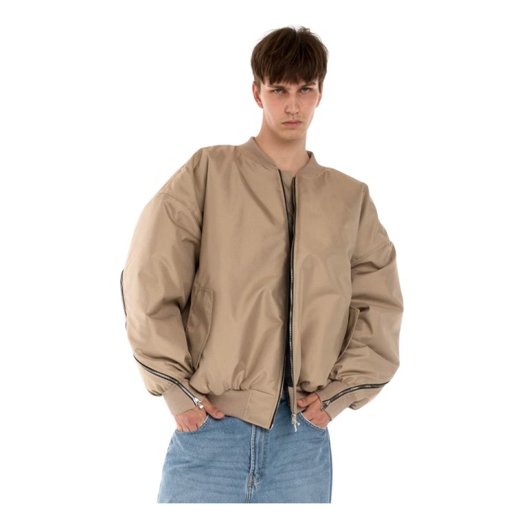 Oversize Kurtka Bomber Mocca Zamek Rest Factory