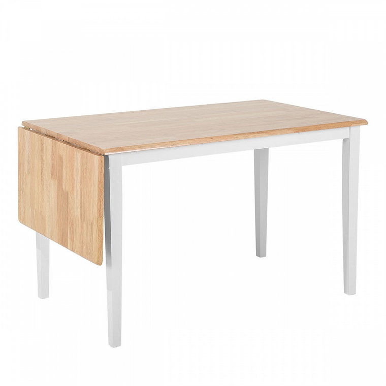 Stół do jadalni drewniany biały 119 x 75 cm 1 przedłużka Editta BLmeble kod: 4260586355512