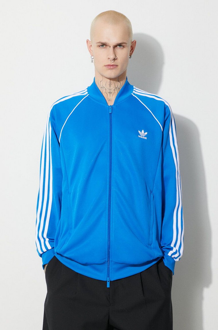 adidas Originals bluza męska kolor niebieski z aplikacją