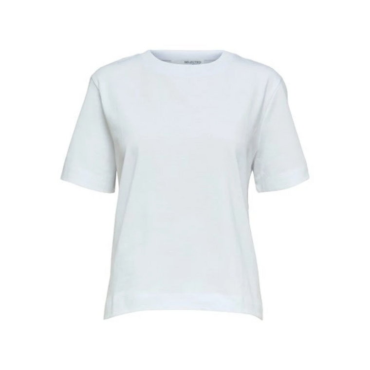 Klasyczna Boxy Tee - Bright White Selected Femme