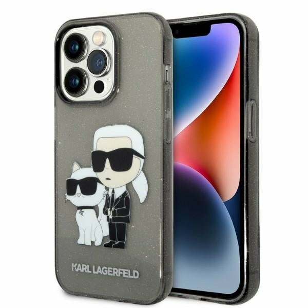 Karl Lagerfeld KLHCP14LHNKCTGK iPhone 14 Pro 6,1" czarny/black hardcase IML GLIT NFT Karl&Choupette