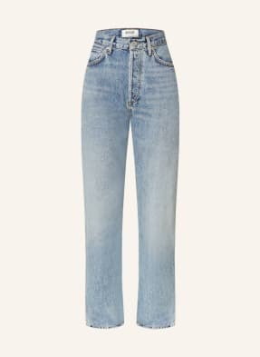 Agolde Jeansy Straight 90's Pinch Waist blau