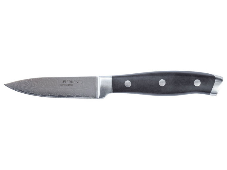ERNESTO Nóż lub zestaw noży ze stali damasceńskiej (Zestawnożydo warzyw z niklowaną rękojeścią)