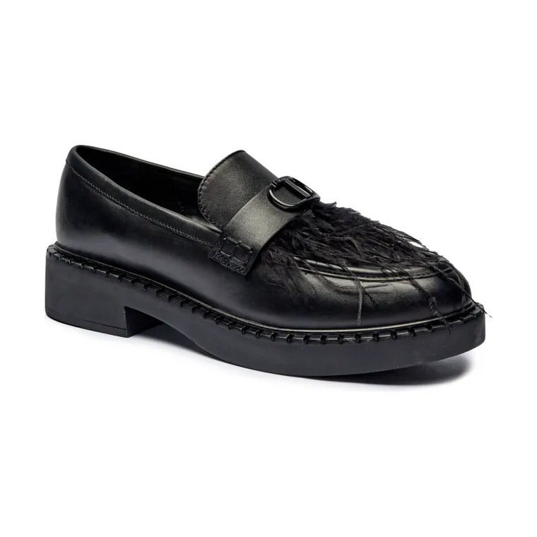 TWINSET Skórzane loafersy