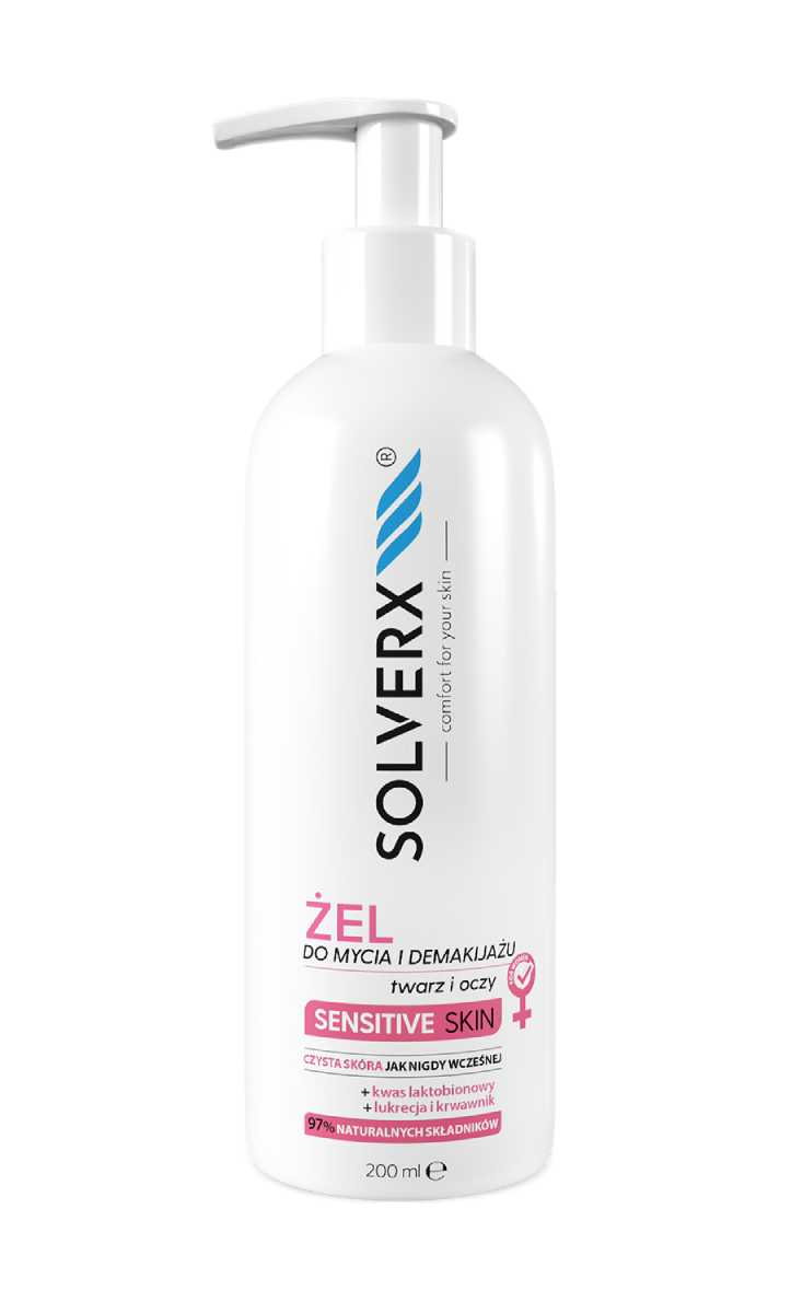 Solverx Sensitive Skin - Żel do mycia twarzy 200ml