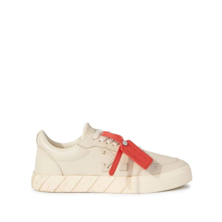 Beige Vulcanized Low-Top Sneakers Off White