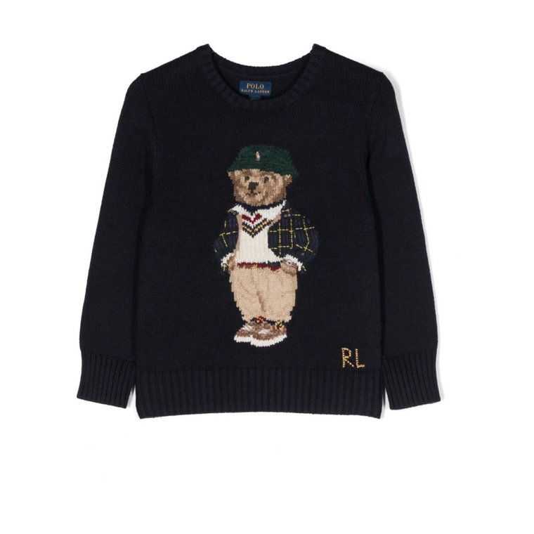 Sweter Polo Bear Navy Blue dla chłopców Ralph Lauren