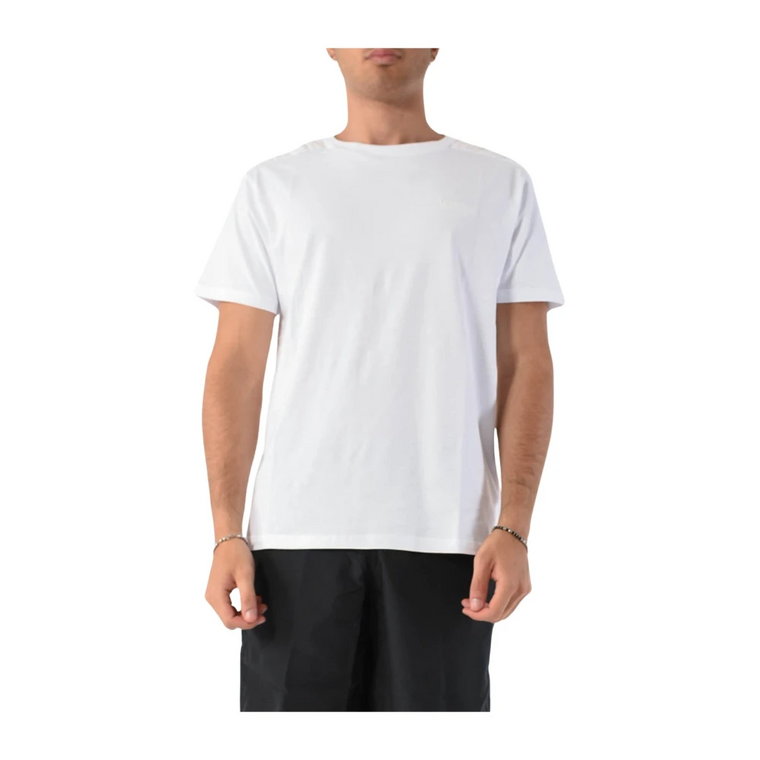 Bawełniany T-shirt z detalami logo Moschino