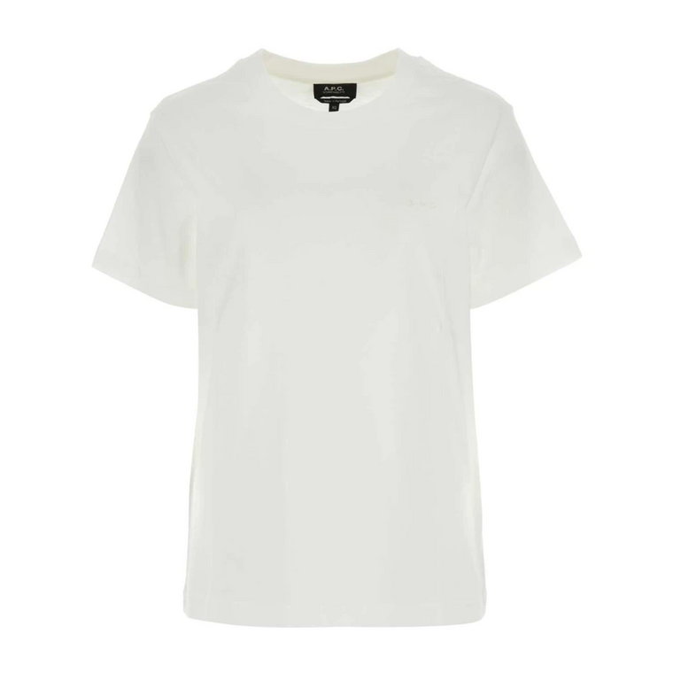 Klasyczny Biały T-shirt z Bawełny A.p.c.