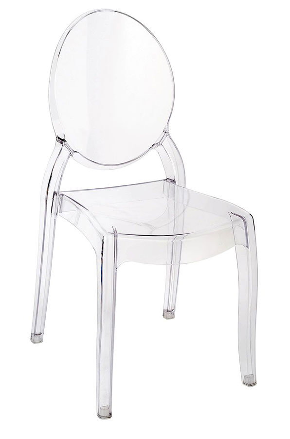 Transparentne krzesło do salonu Pax