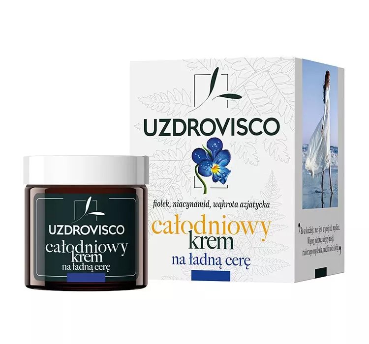 UZDROVISCO FIOŁEK TRÓJBARWNY CAŁODNIOWY KREM NA ŁADNĄ CERĘ 50ML