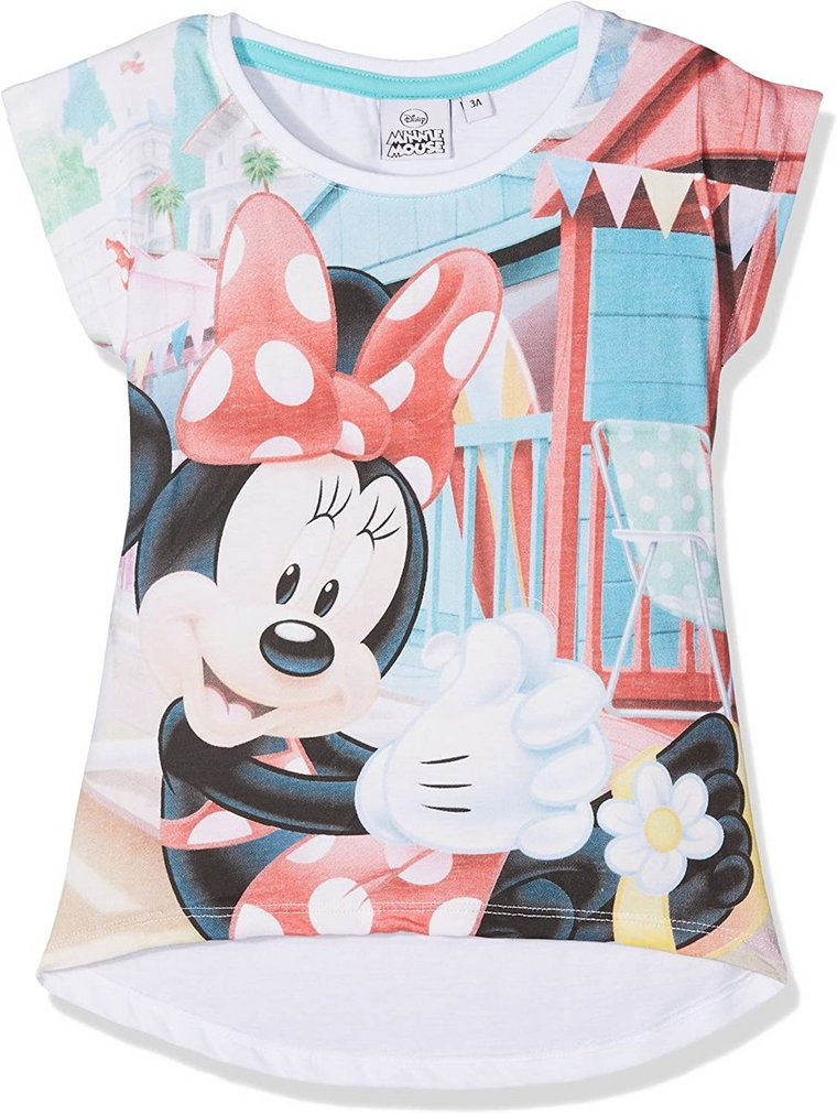 Markowa koszulka z krótkim rękawem dla dziewczynki Disney Myszka Minnie rozmiar 128 cm