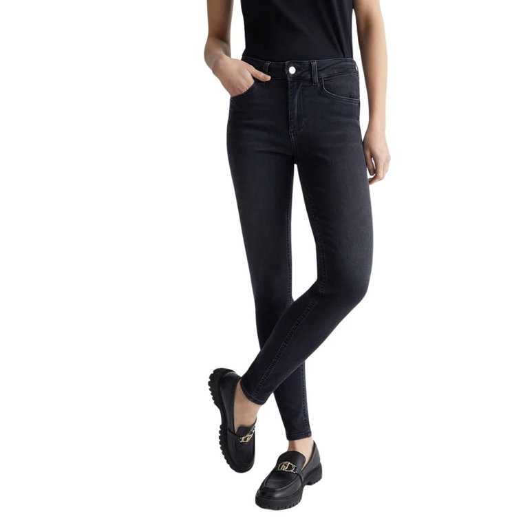 Czarne Gemstone Skinny Jeans Liu Jo