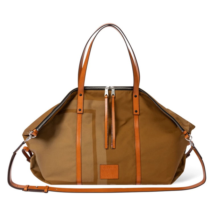 Brązowa Torba Holdall z Kanwy Paul Smith