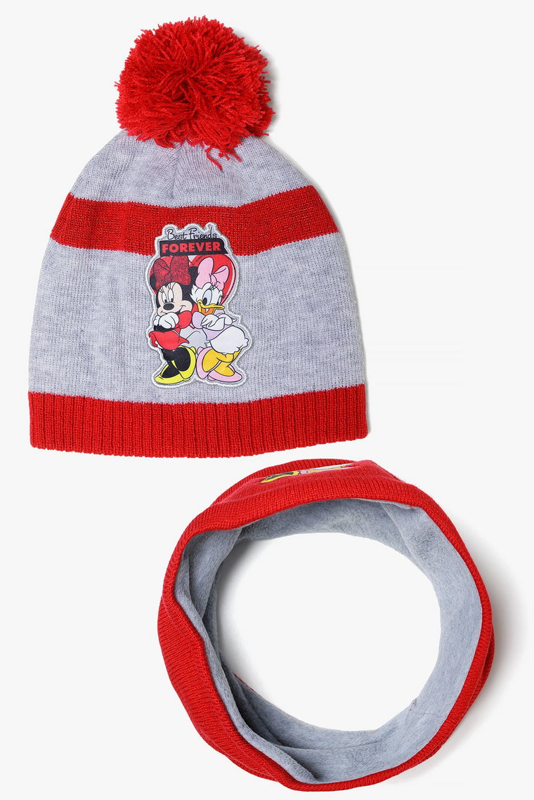 Zestaw dziecięcy Minnie Mouse  czapka + komin