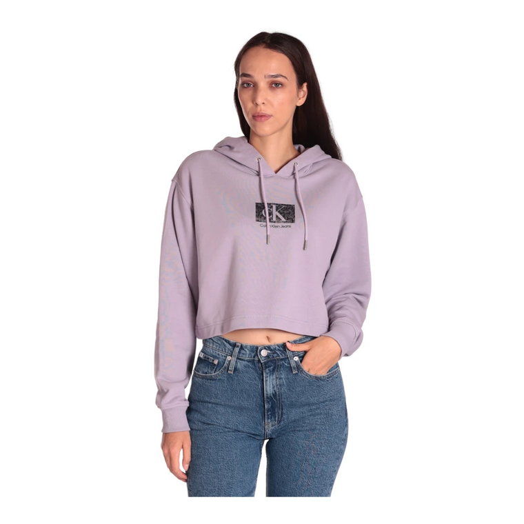 Organiczny sweter z kapturem Calvin Klein Jeans