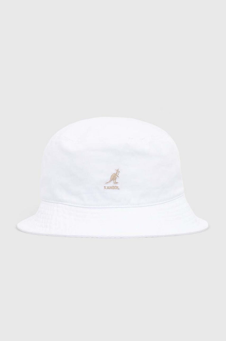 Kangol kapelusz bawełniany Kapelusz Kangol Washed Bucket K4224HT WHITE kolor biały bawełniany K4224HT-WHITE