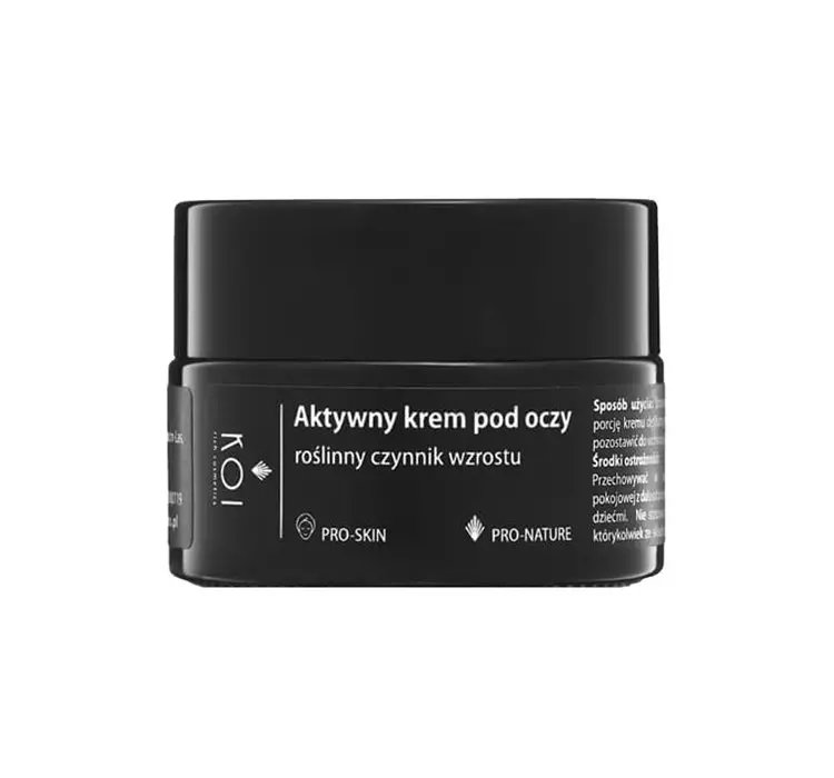 KOI AKTYWNY KREM POD OCZY PRZECIWZMARSZCZKOWY ROŚLINNY CZYNNIK WZROSTU 15ML