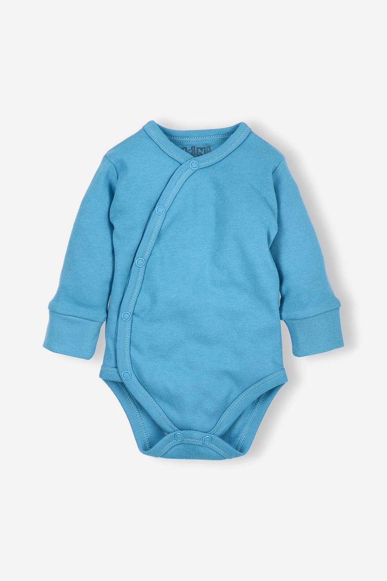 Body niemowlęce z bawelny organicznej - niebieskie