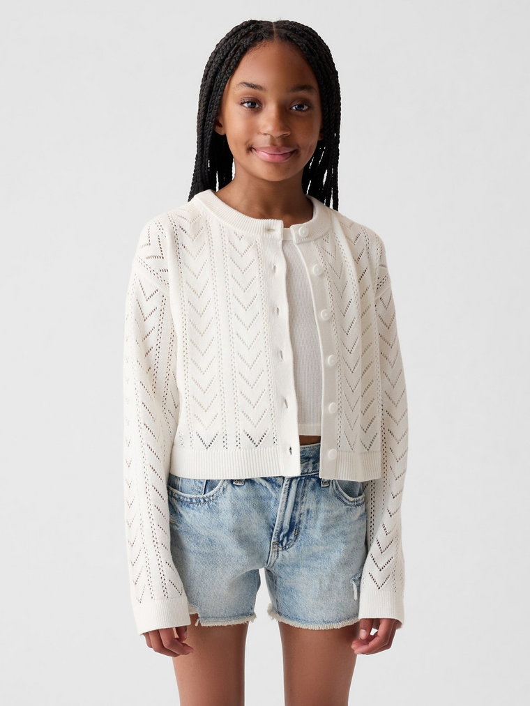 Sweter rozpinany dla dziewczynki GAP 881467-03 99-114 cm Biały (1200133188852). Swetry rozpinane dla dziewczynki