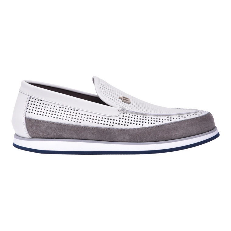 Milk-white calfskin loafers Baldinini