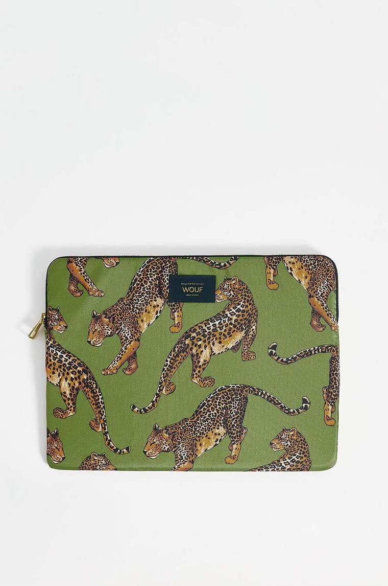 WOUF pokrowiec na laptopa Olive Leopard 13" & 14"