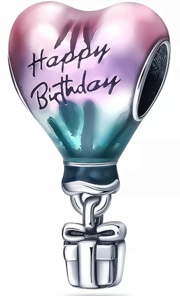 Charms Do Bransoletki SREBRO925 Balon ,urodziny