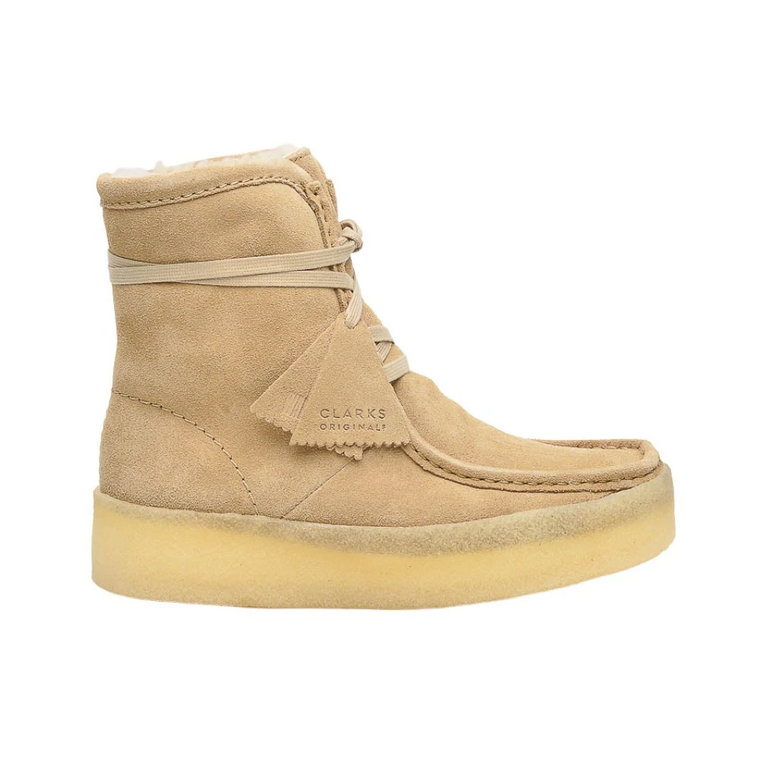 Beżowe Zamszowe Buty Chukka Clarks