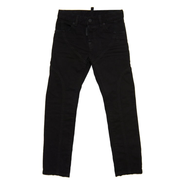 Cool Guy Skinny Jeans z Przetarciami i Logo Icon Dsquared2