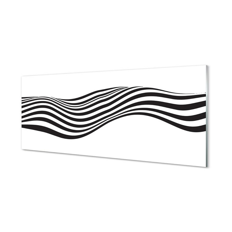 Nowoczesny panel kuchenny Paski zebra fala 125x50 cm
