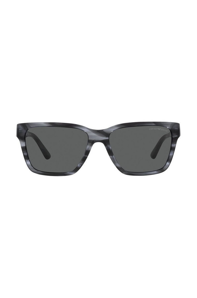 Emporio Armani okulary przeciwsłoneczne 0EA4177 męskie kolor granatowy