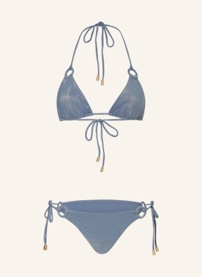 Zimmermann Bikini Trójkątne August Z Błyszczącą Przędzą blau