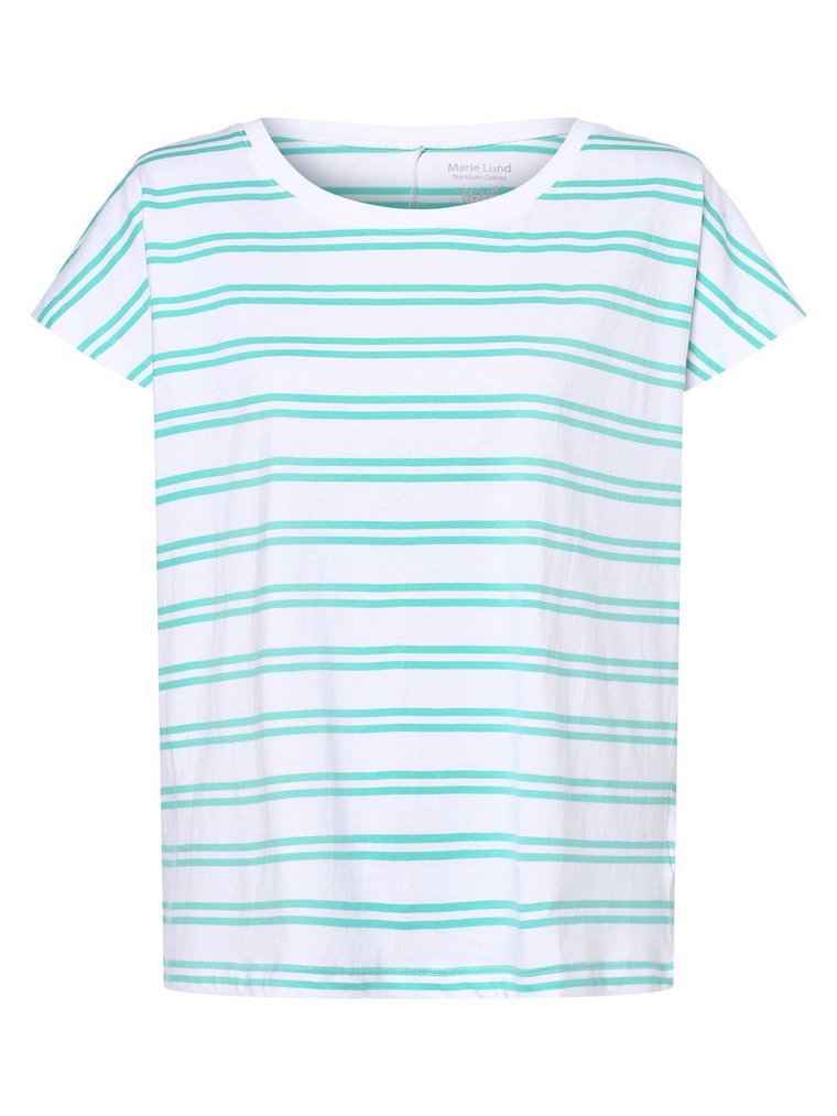 Marie Lund - T-shirt damski, zielony|biały|wielokolorowy