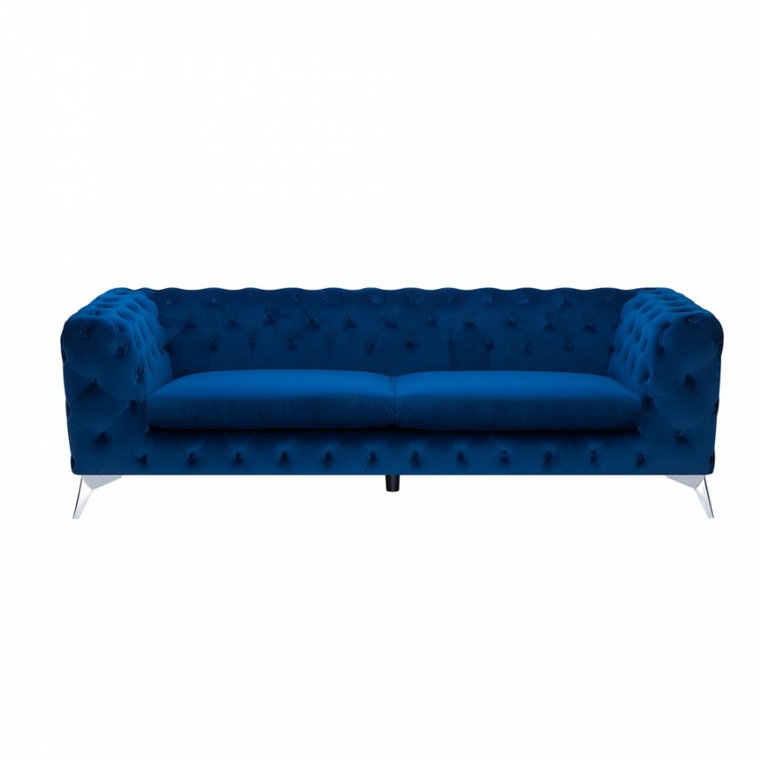 3-osobowa sofa welur ciemnoniebieska SOTRA kod: 4260624116402