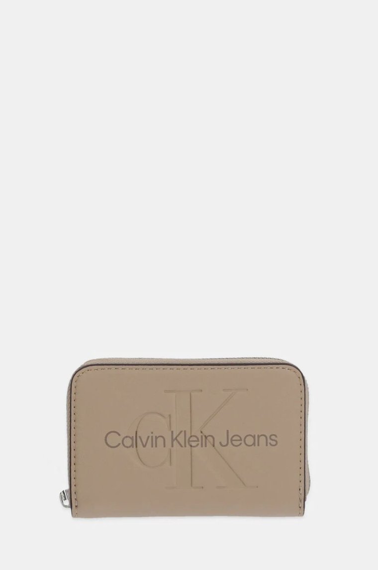 Calvin Klein Jeans portfel damski kolor beżowy K60K612255