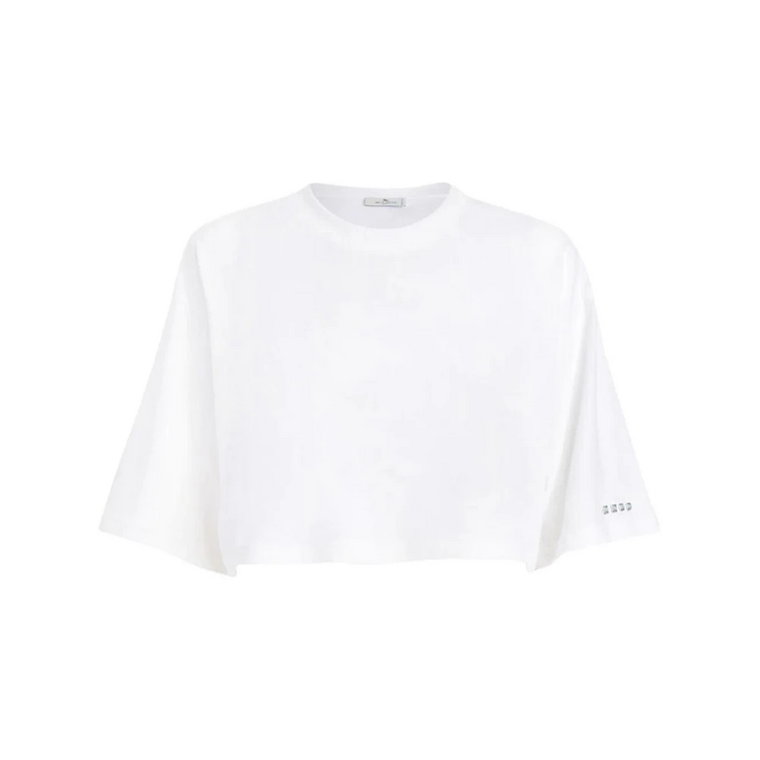 T-shirt corta in cotone con mini borchie Etro