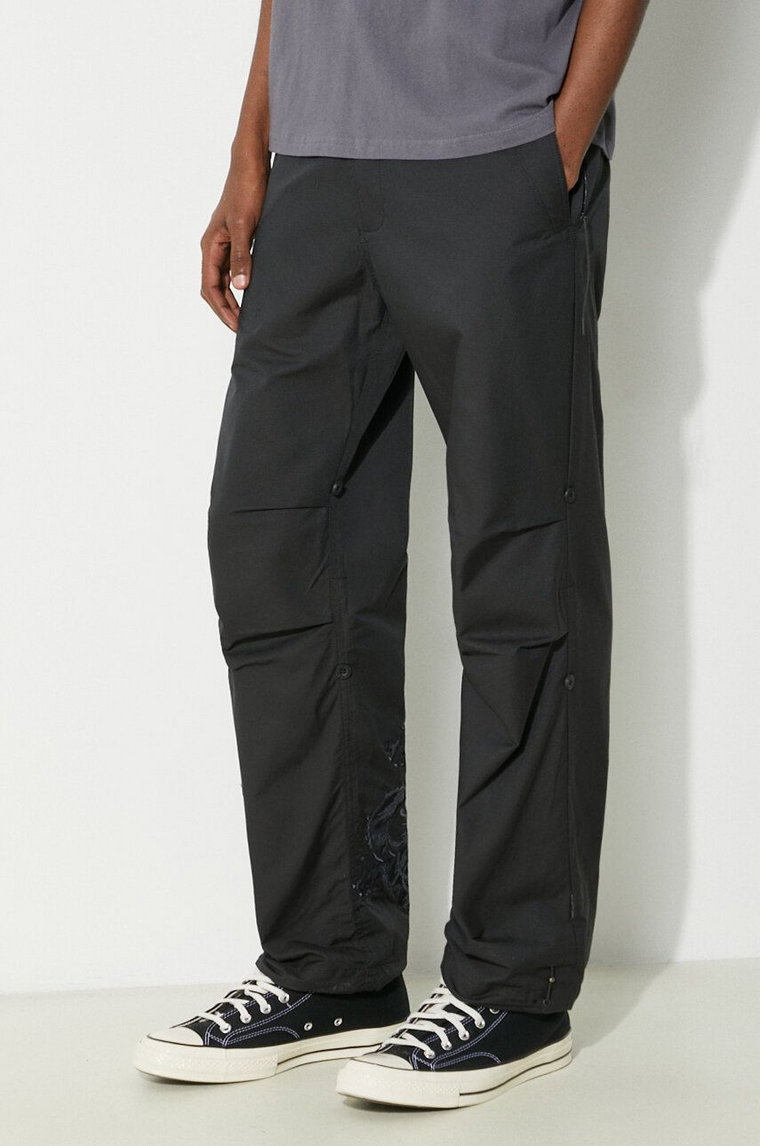 Maharishi spodnie Original Dragon Snopants męskie kolor czarny w fasonie chinos 5063.BLACK