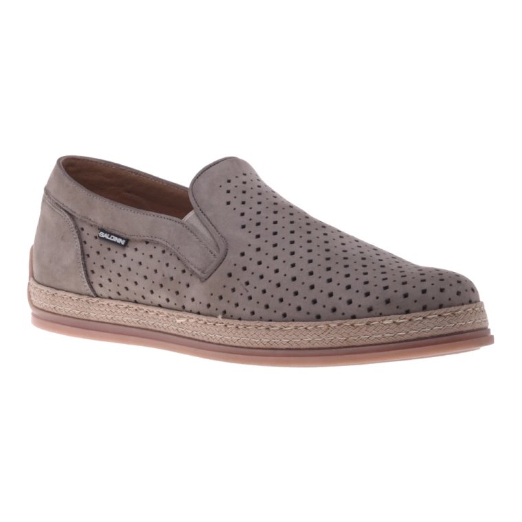 Espadrilles in taupe perforated nubuck Baldinini