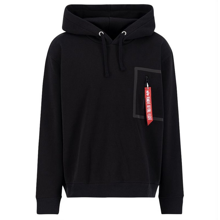 Bluza Alpha Industries Taped Pocket Hoody 13833203 - czarna