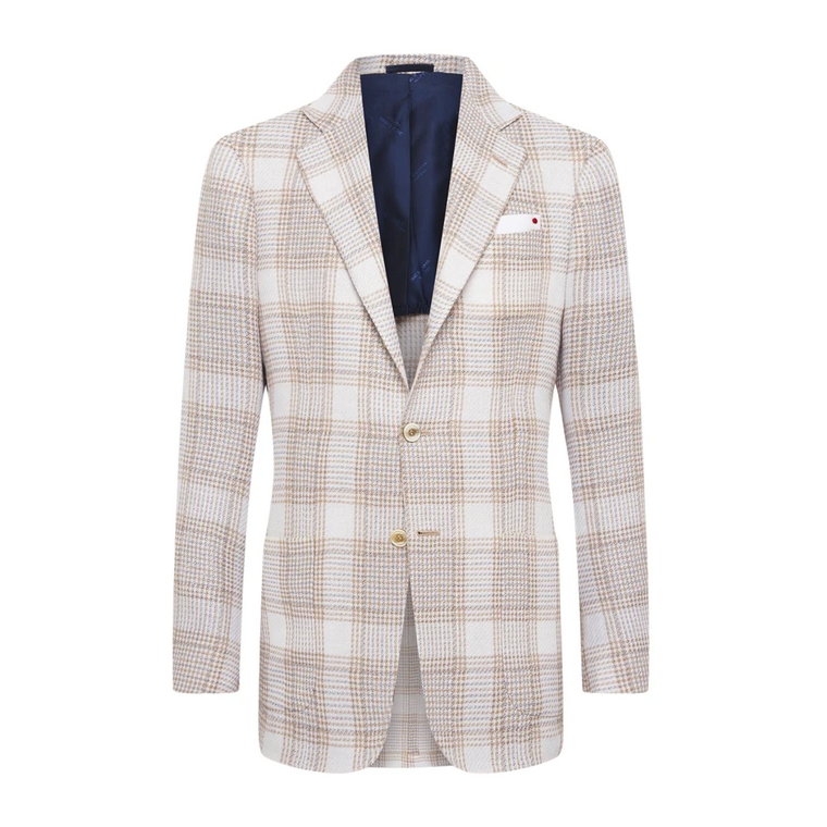 Kaszmirowa Marynarka Glen Plaid Kiton