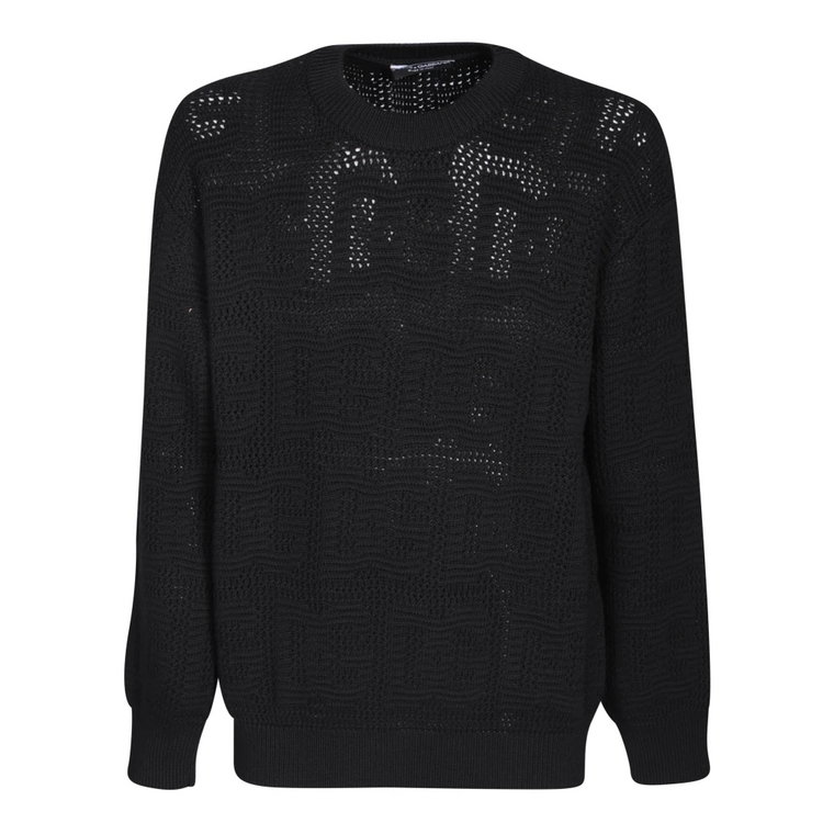 Czarna Odzież Dzianinowa dla Mężczyzn - Aw23 Dolce & Gabbana