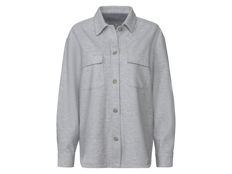 esmara Koszula damska overshirt z polaru (Szary, L (44-46))