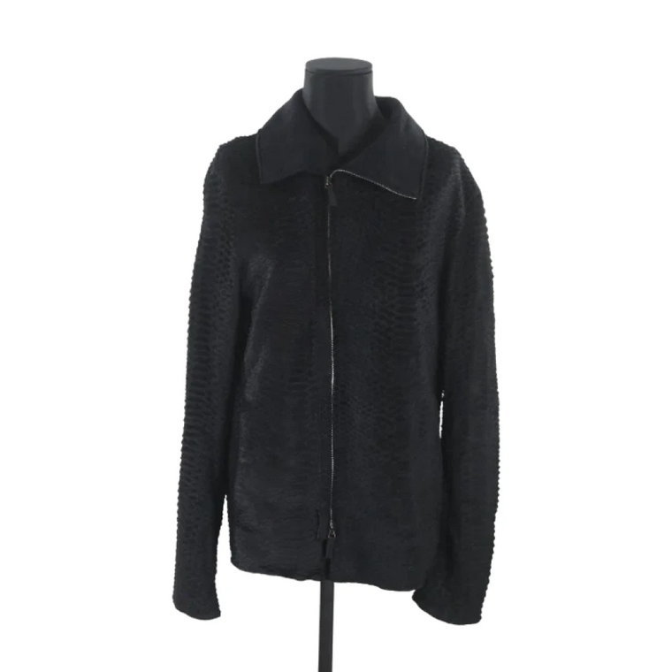 Pre-owned Leather outerwear Armani Pre-owned