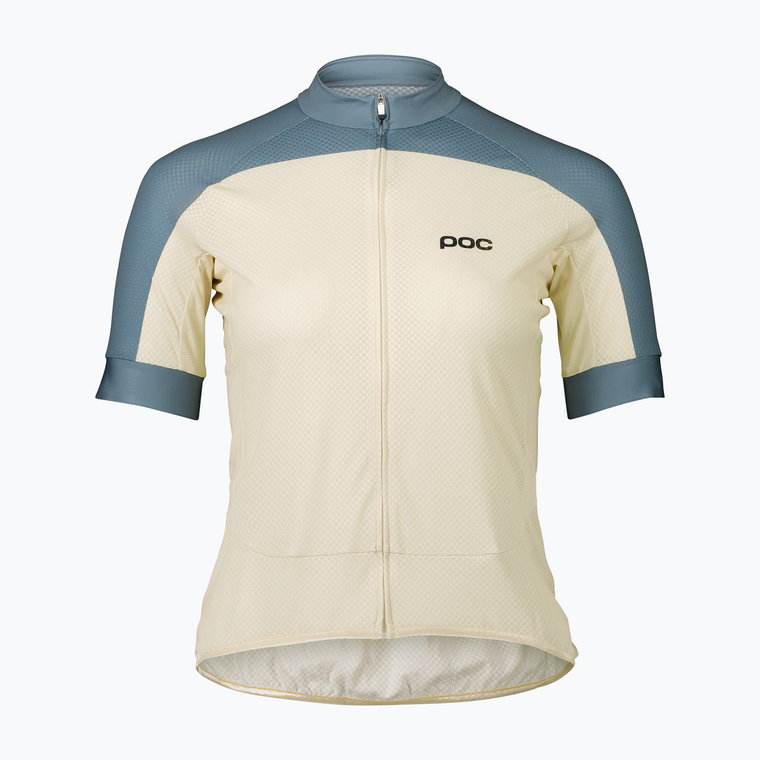 Koszulka rowerowa damska POC Essential Road Logo okenite off-white/calcite blue