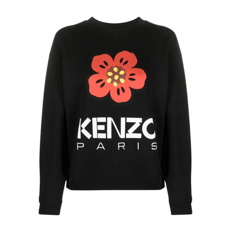 Czarny Sweter z Motywem Boke Kenzo