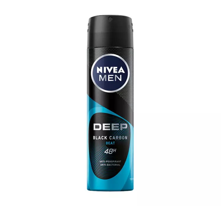 NIVEA MEN DEEP BLACK CARBON BEAT ANTYPERSPIRANT W SPRAY'U 150ML